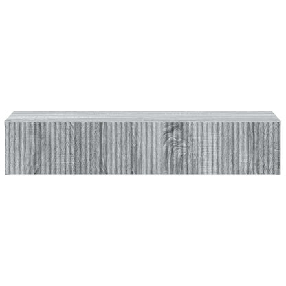 Wall-Mounted Side Table Grey Sonoma 87.5 x 34.5 x 17 cm