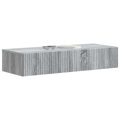 Wall-Mounted Side Table Grey Sonoma 87.5 x 34.5 x 17 cm