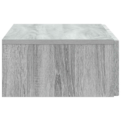 Wall-Mounted Side Table Grey Sonoma 87.5 x 34.5 x 17 cm