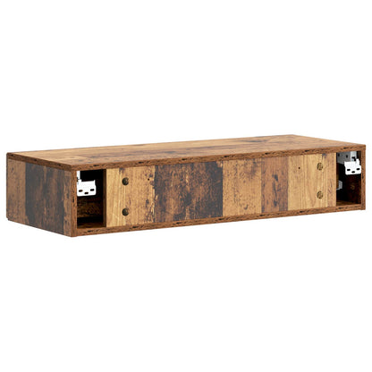 Wall-Mounted Side Table Old Wood 87.5 x 34.5 x 17 cm