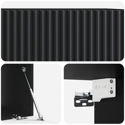 Wall-Mounted TV Cabinet Black 59.5 x 41 x 30 cm Engineered Wood
