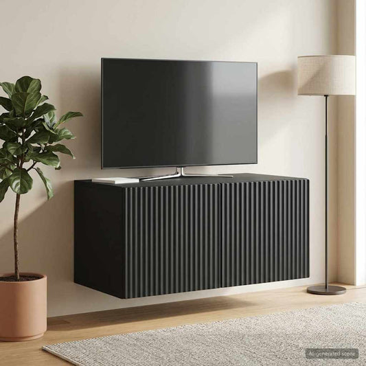 Wall-Mounted TV Cabinet Black 59.5 x 41 x 30 cm Engineered Wood