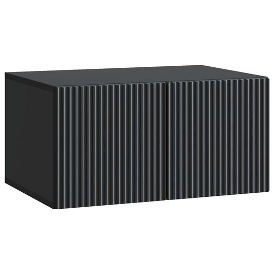 Wall-Mounted TV Cabinet Black 59.5 x 41 x 30 cm Engineered Wood