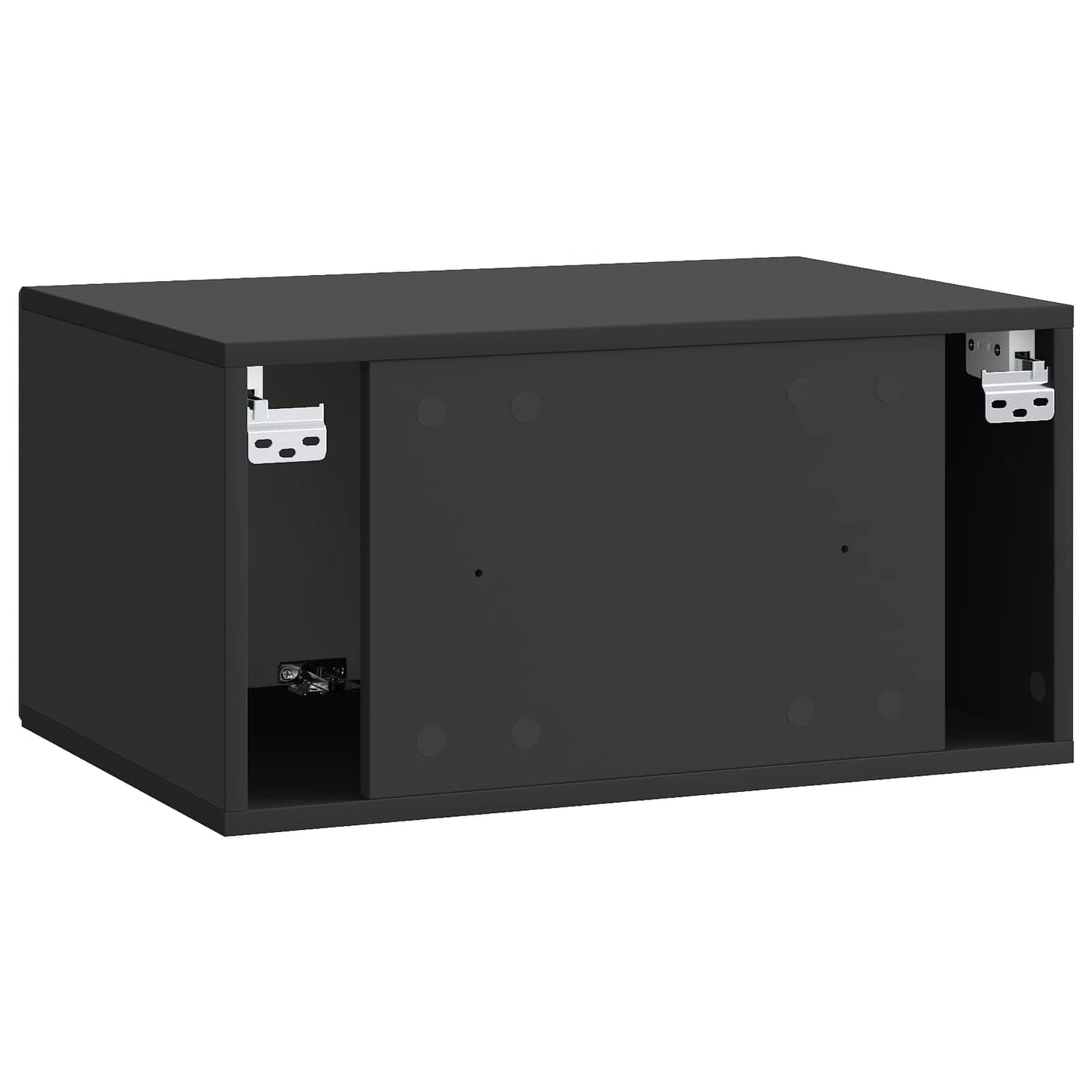 Wall-Mounted TV Cabinet Black 59.5 x 41 x 30 cm Engineered Wood