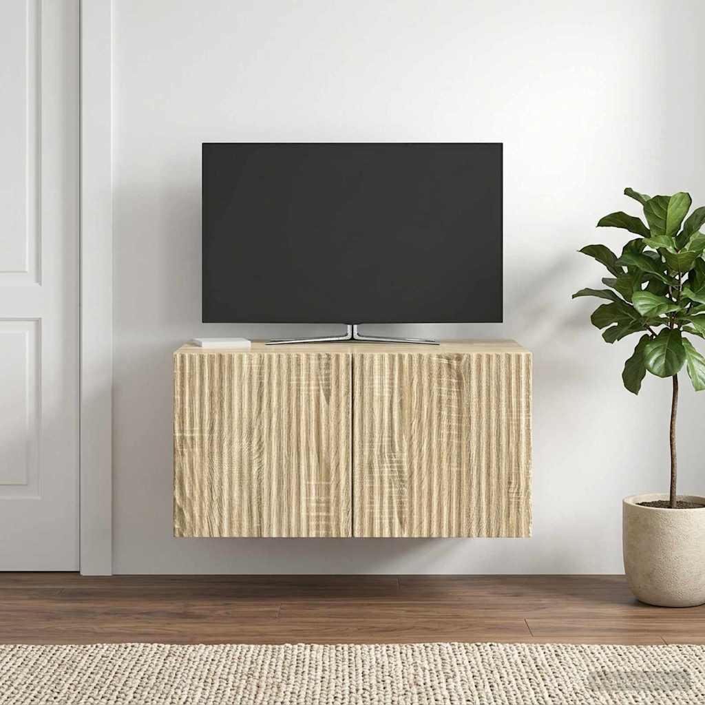 Wall-Mounted TV Cabinet Sonoma Oak 59.5 x 41 x 30 cm