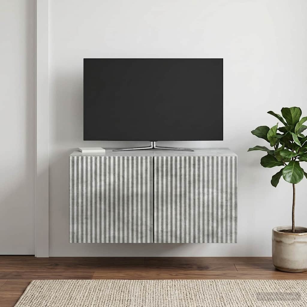 Wall-Mounted TV Cabinet Concrete Grey 59.5 x 41 x 30 cm