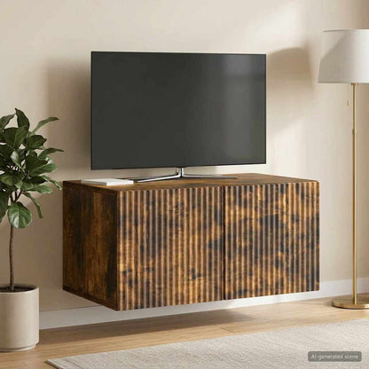 Wall-Mounted TV Cabinet Smoked Oak 59.5 x 41 x 30 cm