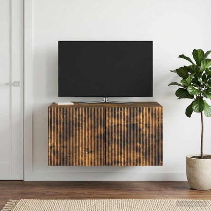 Wall-Mounted TV Cabinet Smoked Oak 59.5 x 41 x 30 cm