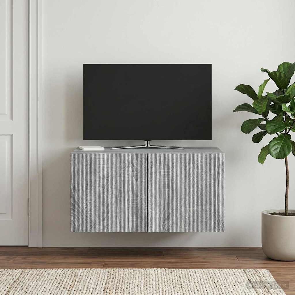 Wall-Mounted TV Cabinet Grey Sonoma 59.5 x 41 x 30 cm