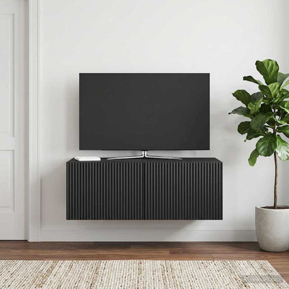 Wall-Mounted TV Cabinet Black 78.5 x 41 x 30 cm Engineered Wood