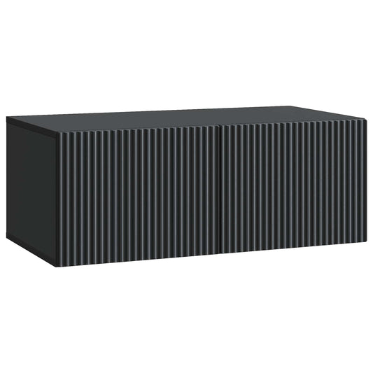 Wall-Mounted TV Cabinet Black 78.5 x 41 x 30 cm Engineered Wood