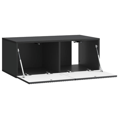 Wall-Mounted TV Cabinet Black 78.5 x 41 x 30 cm Engineered Wood