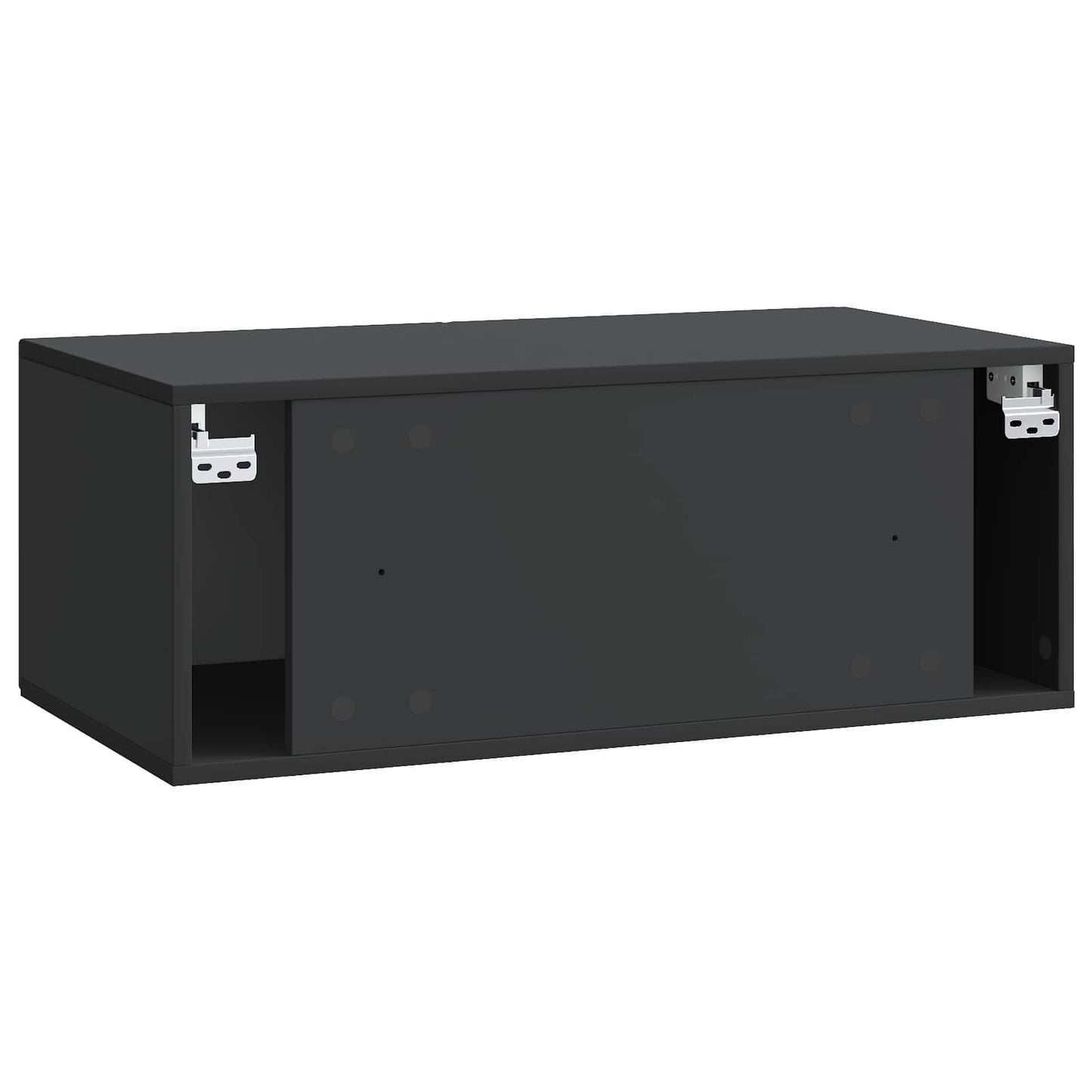 Wall-Mounted TV Cabinet Black 78.5 x 41 x 30 cm Engineered Wood