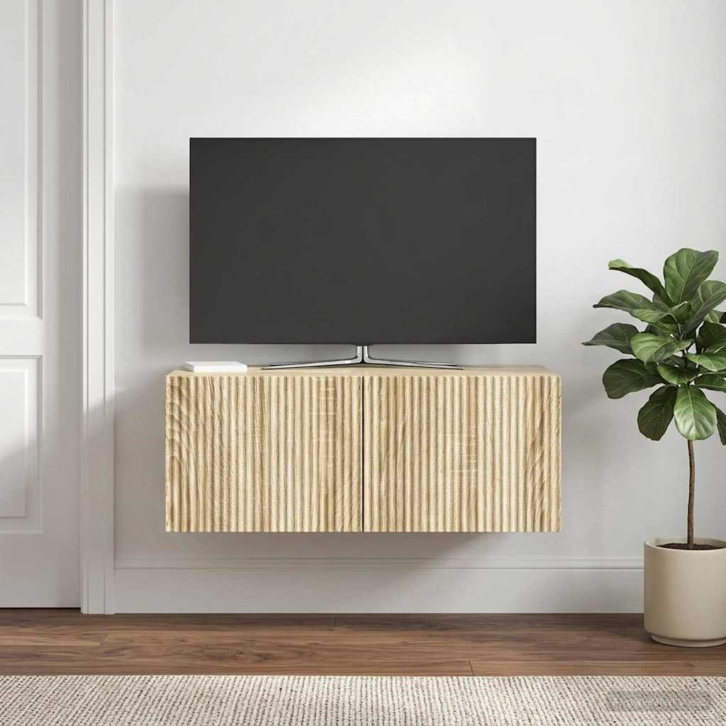 Wall-Mounted TV Cabinet Sonoma Oak 78.5 x 41 x 30 cm