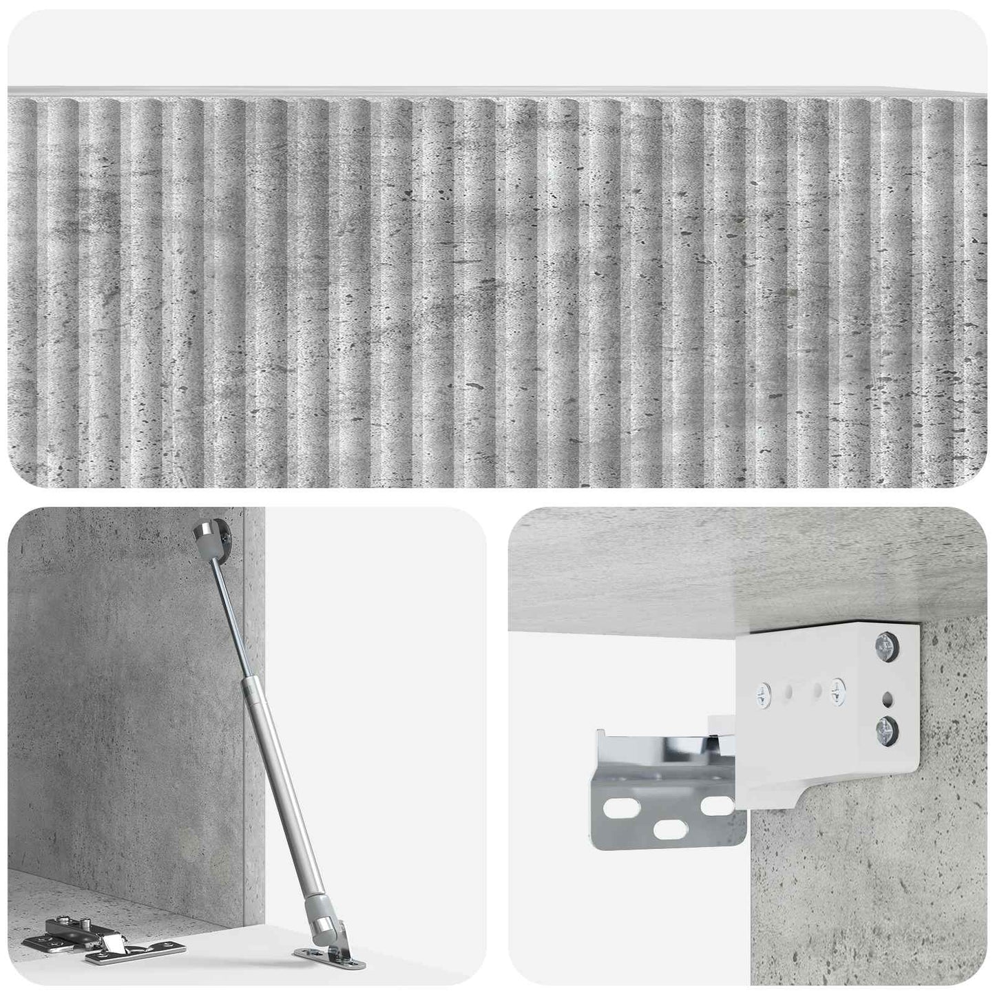 Wall-Mounted TV Cabinet Concrete Grey 78.5 x 41 x 30 cm