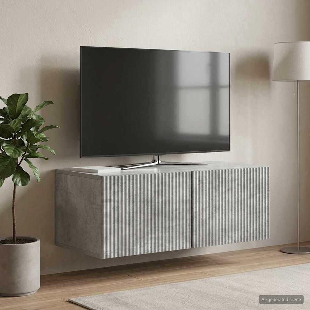Wall-Mounted TV Cabinet Concrete Grey 78.5 x 41 x 30 cm