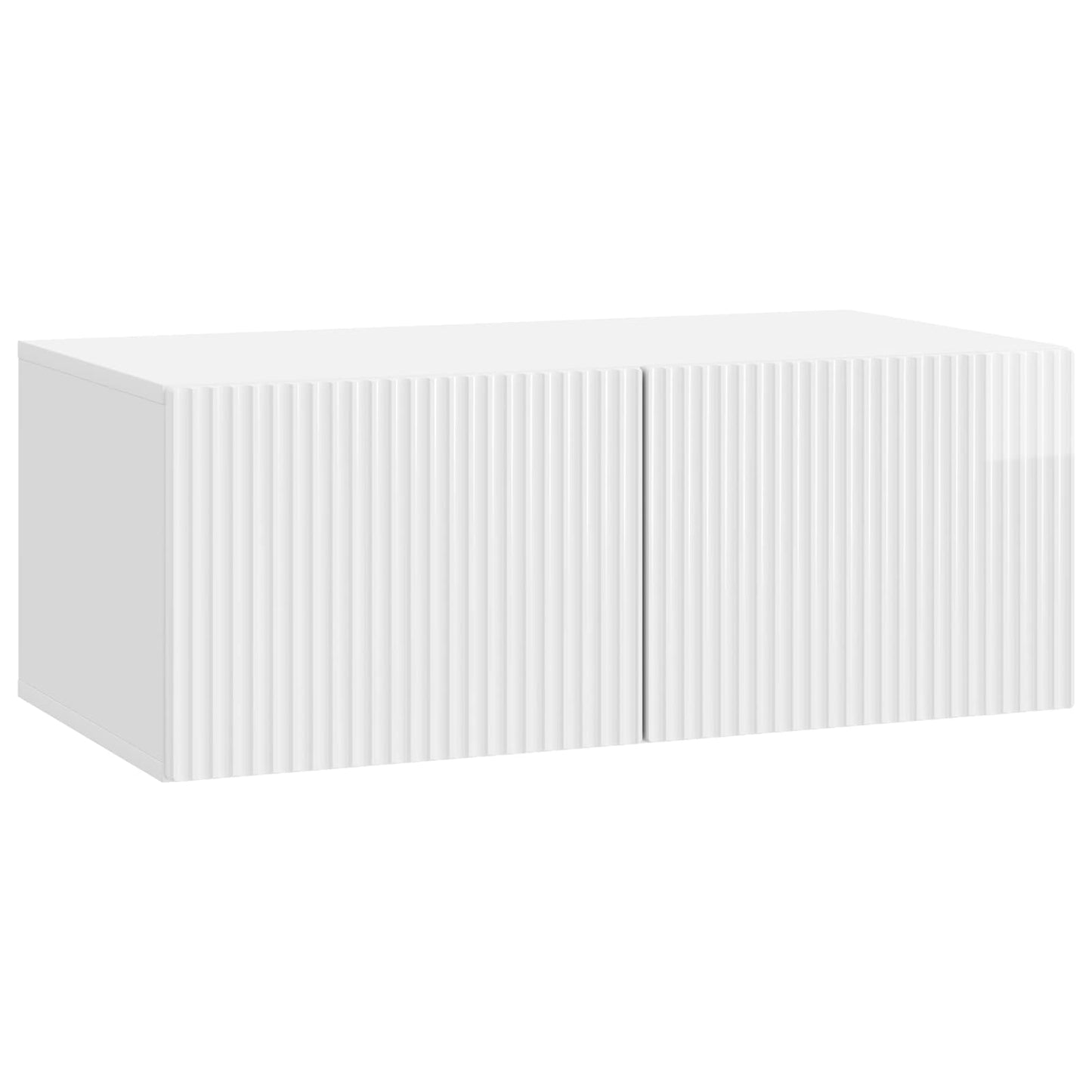 Wall-Mounted TV Cabinet High Gloss White 78.5 x 41 x 30 cm