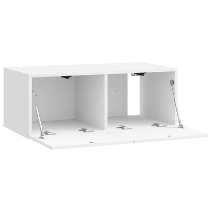 Wall-Mounted TV Cabinet High Gloss White 78.5 x 41 x 30 cm