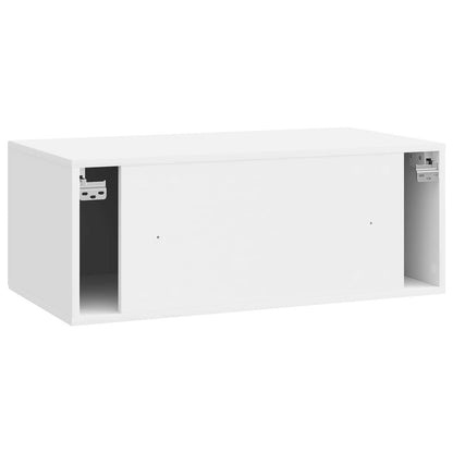 Wall-Mounted TV Cabinet High Gloss White 78.5 x 41 x 30 cm