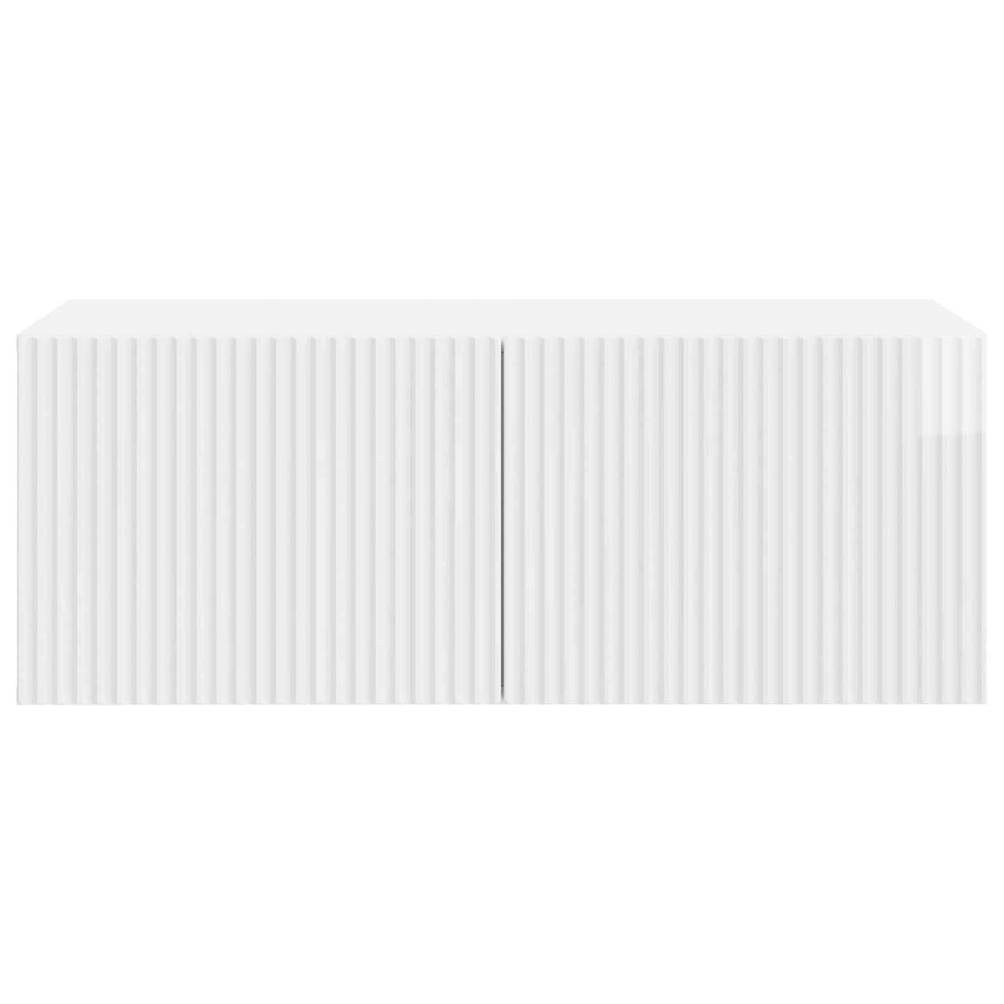 Wall-Mounted TV Cabinet High Gloss White 78.5 x 41 x 30 cm