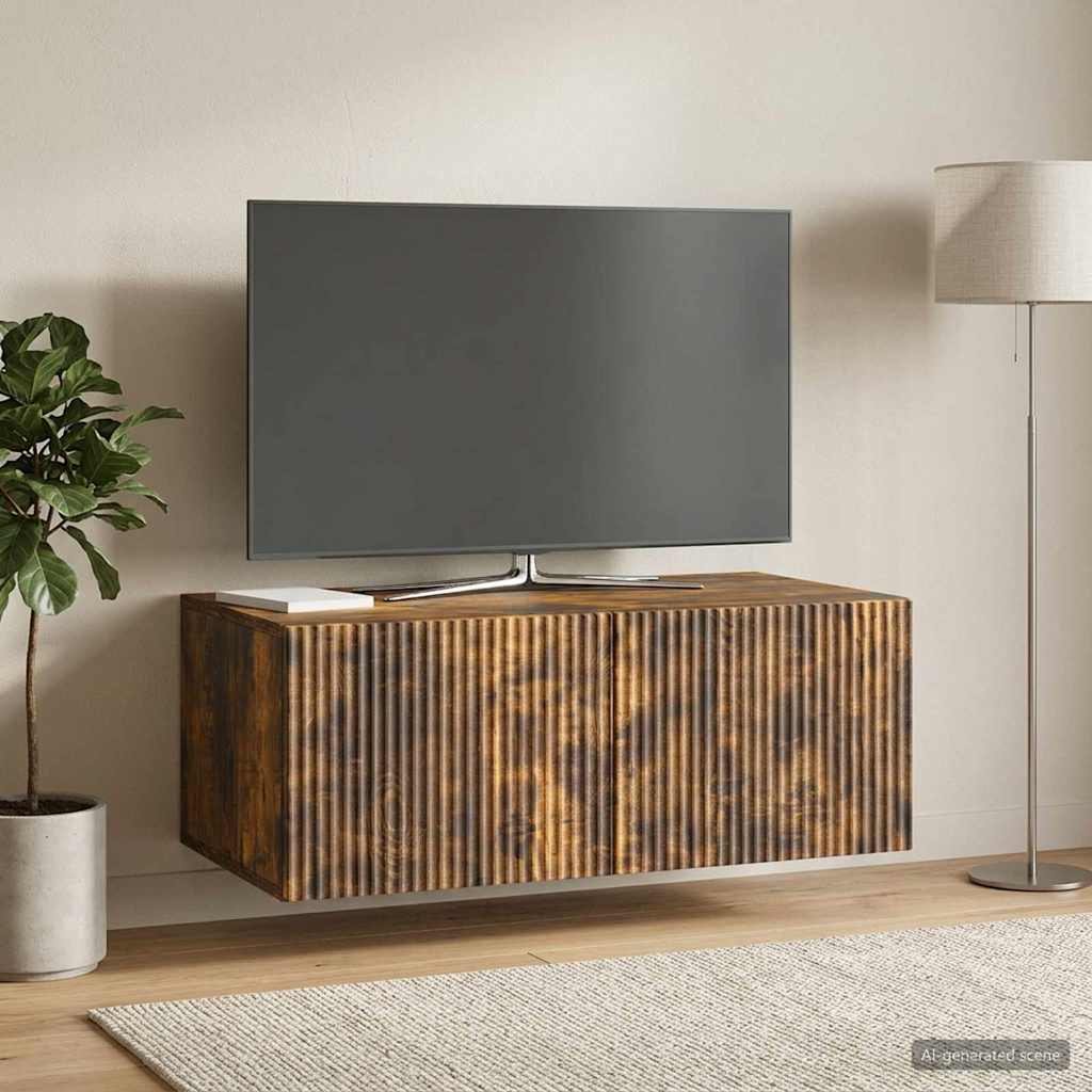 Wall-Mounted TV Cabinet Smoked Oak 78.5 x 41 x 30 cm