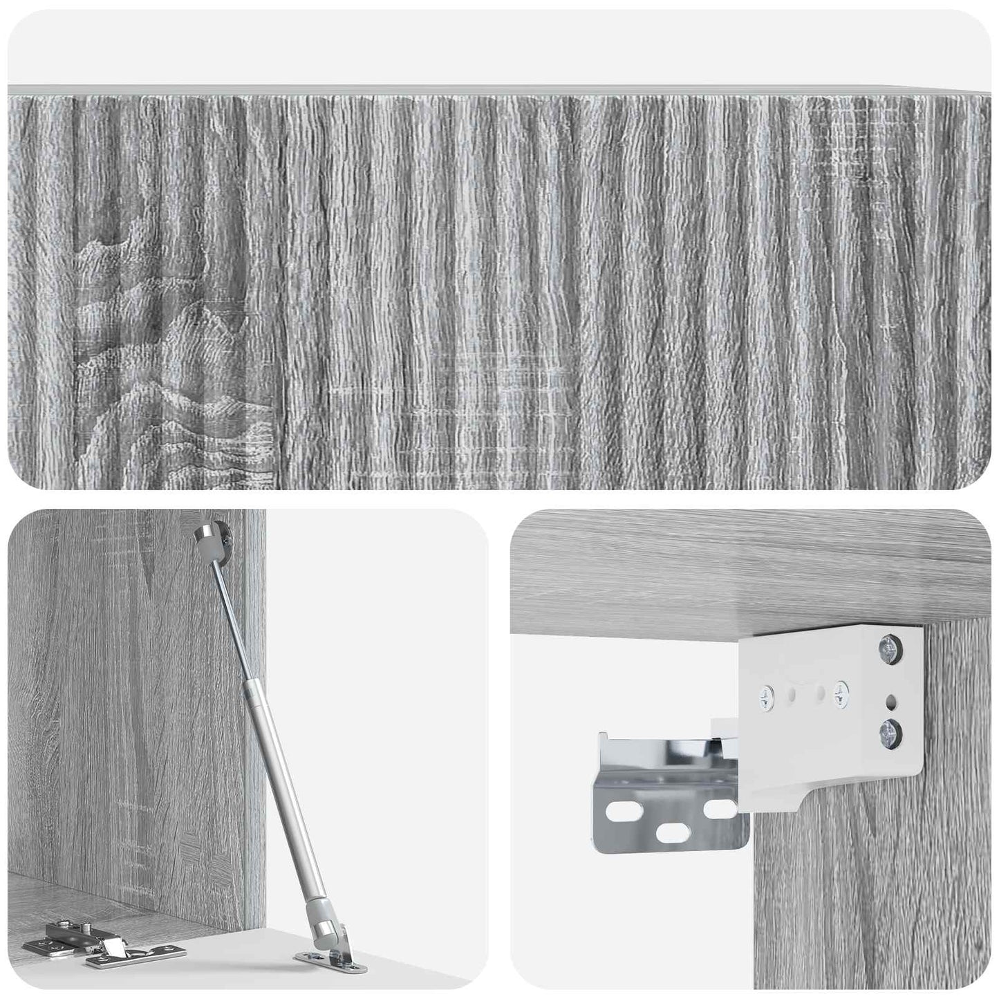 Wall-Mounted TV Cabinet Grey Sonoma 78.5 x 41 x 30 cm