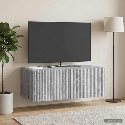 Wall-Mounted TV Cabinet Grey Sonoma 78.5 x 41 x 30 cm