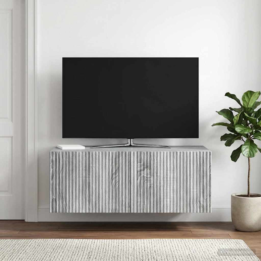 Wall-Mounted TV Cabinet Grey Sonoma 78.5 x 41 x 30 cm