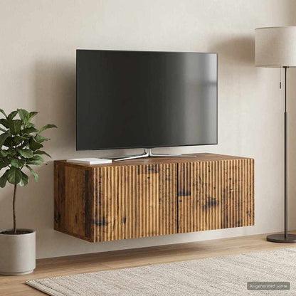 Wall-Mounted TV Cabinet Wall-mounted Old Wood 78.5 x 41 x 30 cm