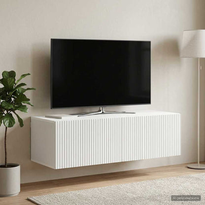 Wall-Mounted TV Cabinet White 98 x 41 x 30 cm Engineered Wood