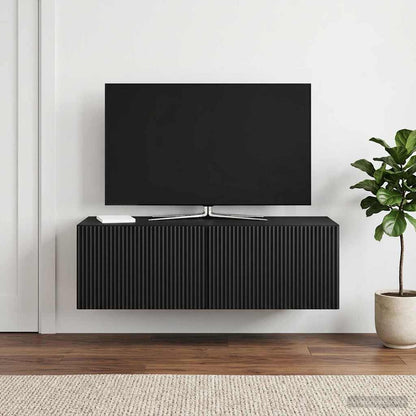 Wall-Mounted TV Cabinet Black 98 x 41 x 30 cm Engineered Wood