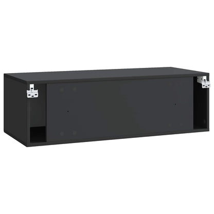 Wall-Mounted TV Cabinet Black 98 x 41 x 30 cm Engineered Wood