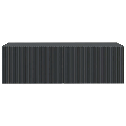 Wall-Mounted TV Cabinet Black 98 x 41 x 30 cm Engineered Wood