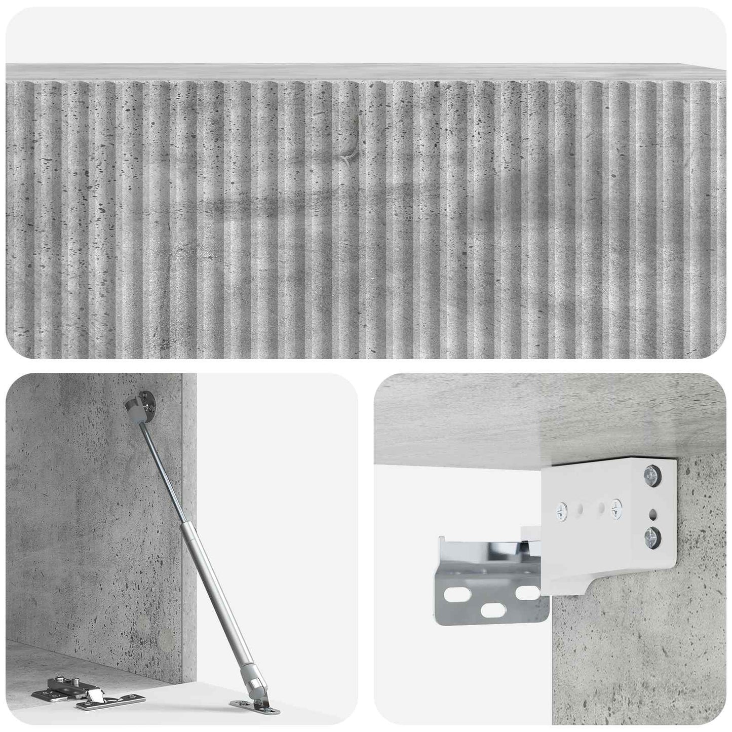Wall-Mounted TV Cabinet Concrete Grey 98 x 41 x 30 cm