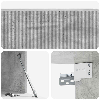 Wall-Mounted TV Cabinet Concrete Grey 98 x 41 x 30 cm