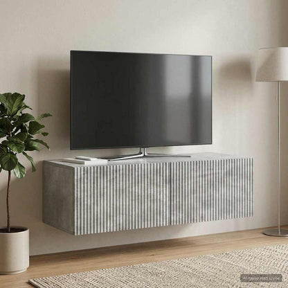 Wall-Mounted TV Cabinet Concrete Grey 98 x 41 x 30 cm