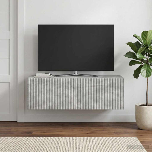 Wall-Mounted TV Cabinet Concrete Grey 98 x 41 x 30 cm