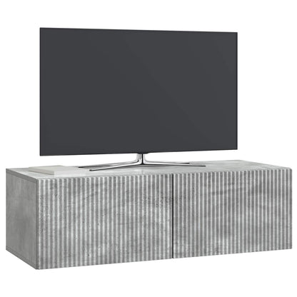 Wall-Mounted TV Cabinet Concrete Grey 98 x 41 x 30 cm