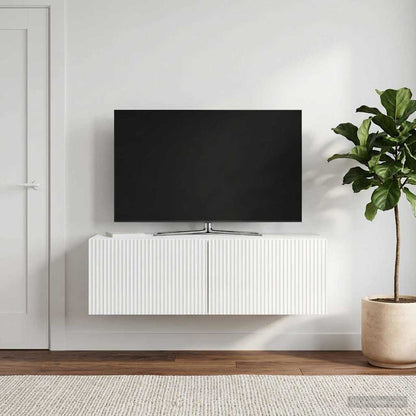 Wall-Mounted TV Cabinet High Gloss White 98 x 41 x 30 cm