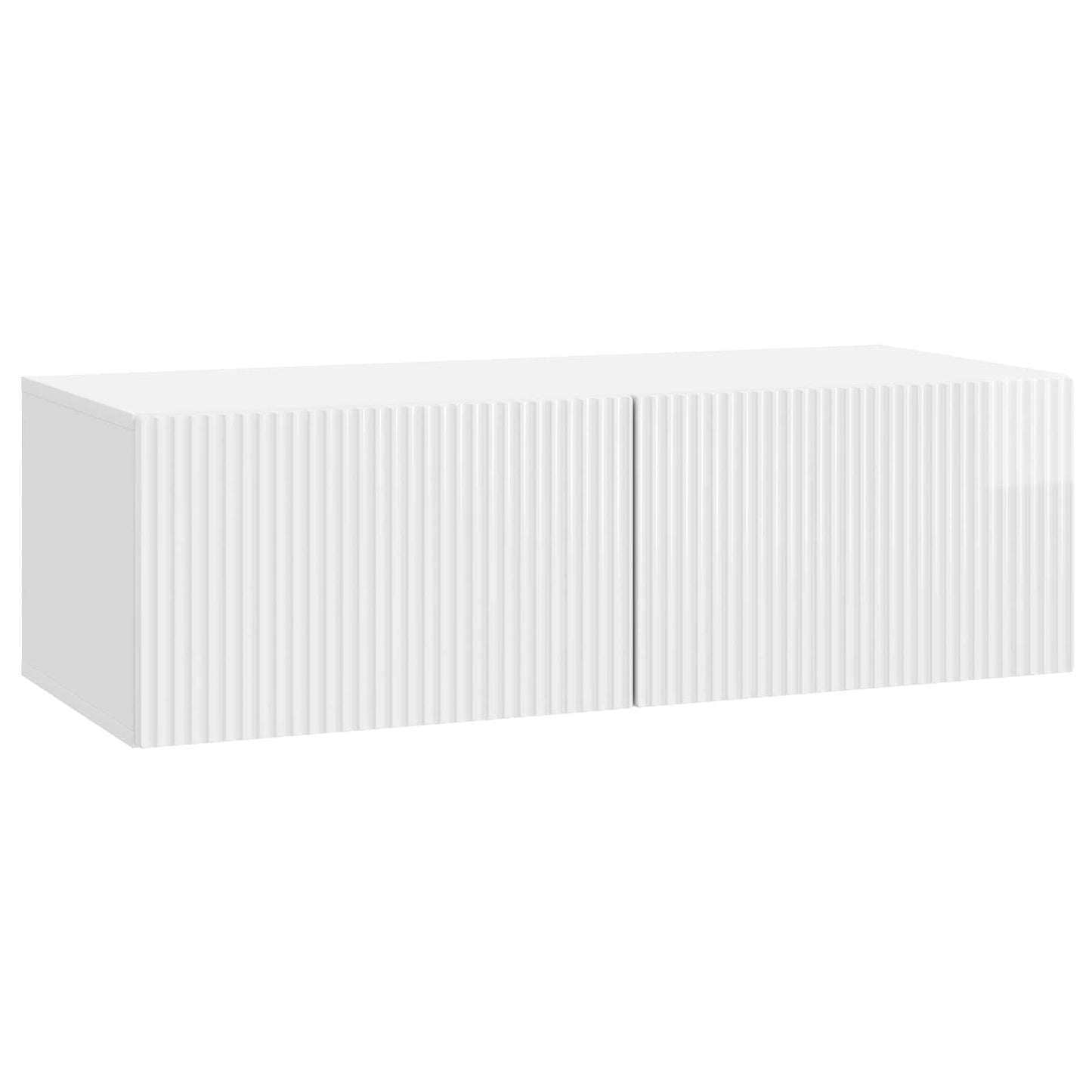 Wall-Mounted TV Cabinet High Gloss White 98 x 41 x 30 cm