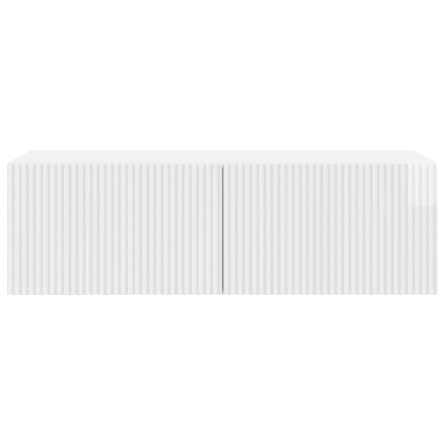 Wall-Mounted TV Cabinet High Gloss White 98 x 41 x 30 cm