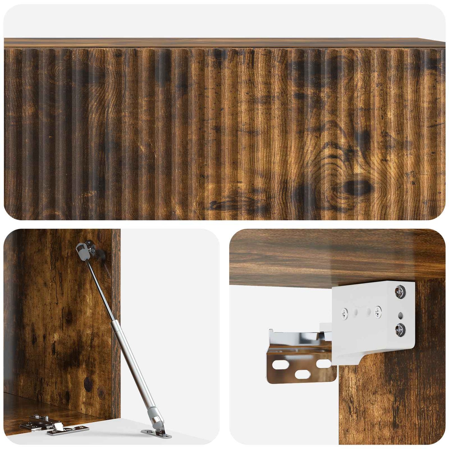Wall-Mounted TV Cabinet Wall-mounted Smoked Oak 98 x 41 x 30 cm