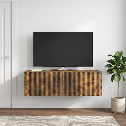 Wall-Mounted TV Cabinet Wall-mounted Smoked Oak 98 x 41 x 30 cm