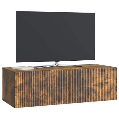 Wall-Mounted TV Cabinet Wall-mounted Smoked Oak 98 x 41 x 30 cm