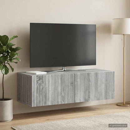Wall-Mounted TV Cabinet Grey Sonoma 98 x 41 x 30 cm