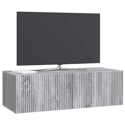Wall-Mounted TV Cabinet Grey Sonoma 98 x 41 x 30 cm