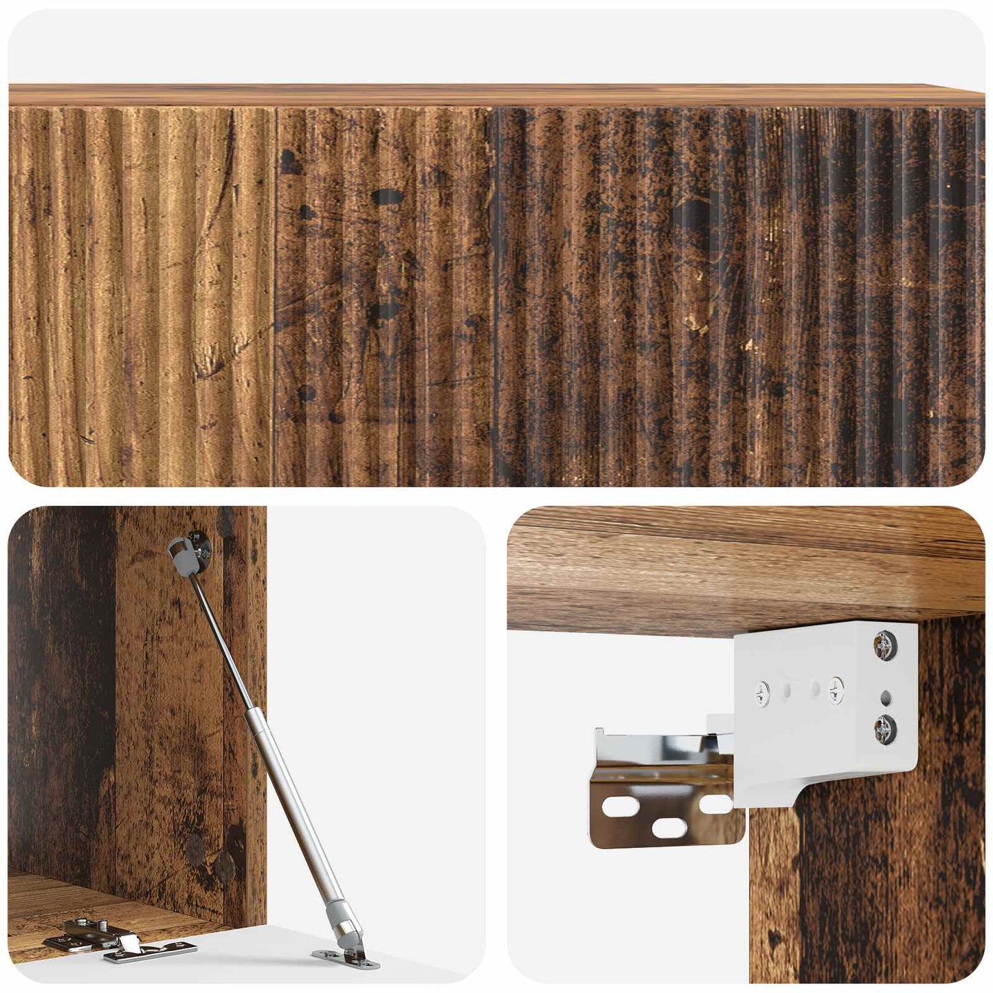Wall-Mounted TV Cabinet Wall-mounted Old Wood 98 x 41 x 30 cm