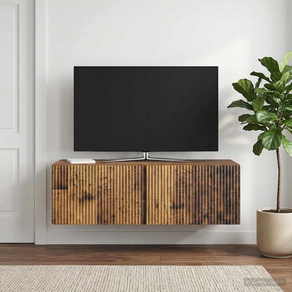 Wall-Mounted TV Cabinet Wall-mounted Old Wood 98 x 41 x 30 cm