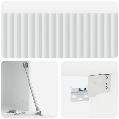 Wall-Mounted TV Cabinet White 59.5 x 31 x 30 cm Engineered Wood