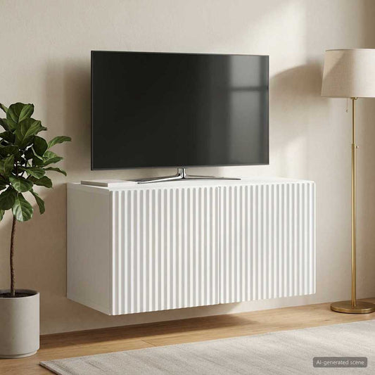 Wall-Mounted TV Cabinet White 59.5 x 31 x 30 cm Engineered Wood